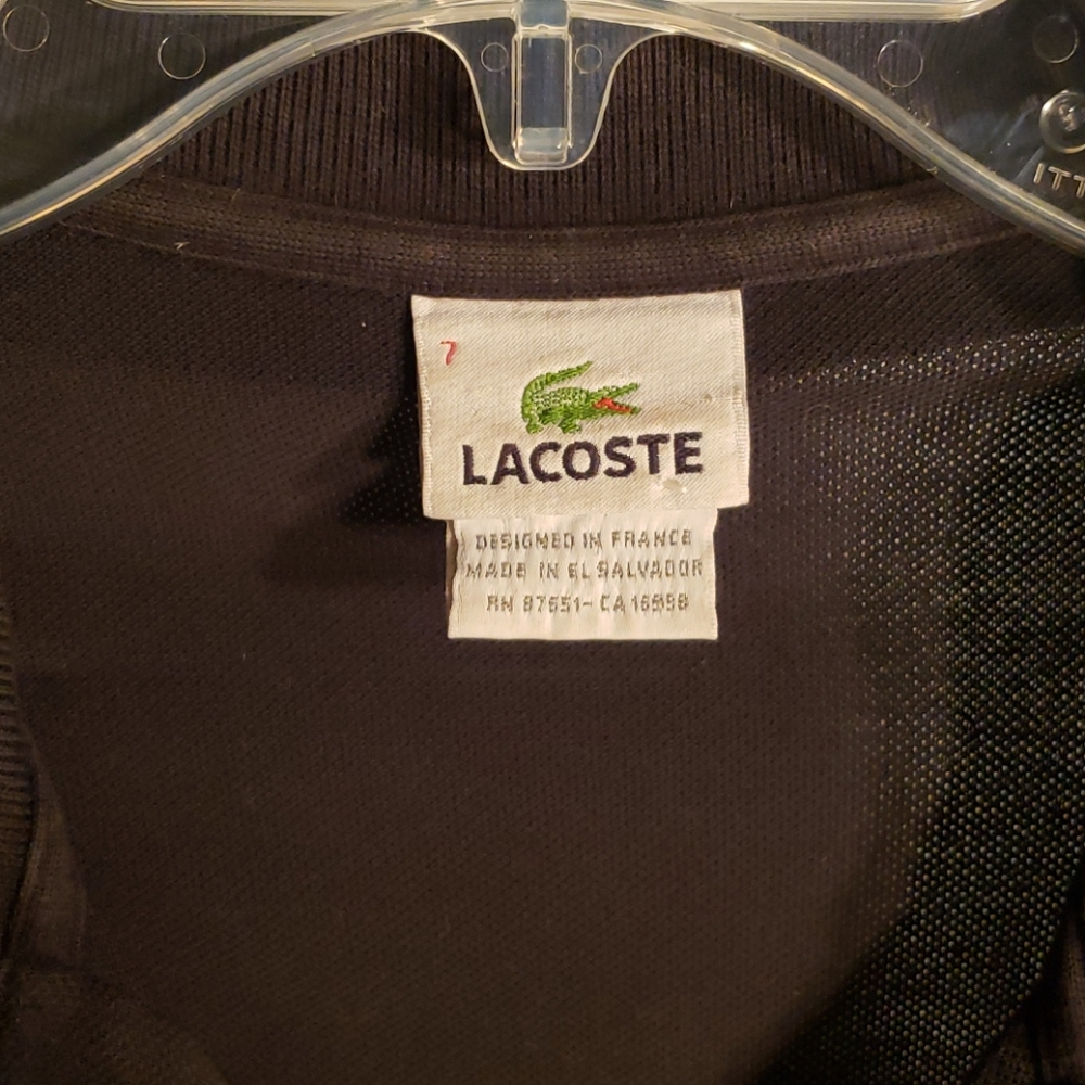 Men's Lacoste Black Polo - Picture 2 of 2